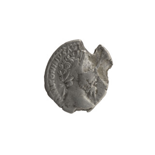Denarius (with a hole), Marcus Aurelius (121–180; Roman emperor 161–180), issuer: Marcus Aurelius;