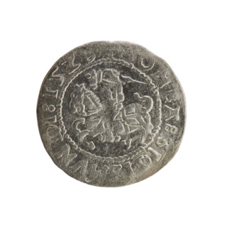 Lithuanian half-grosz, Sigismund I the Old (King of Poland; 1506–1548), 1520. Silver coin