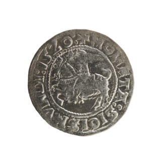 Lithuanian half-grosz, Sigismund I the Old (king of Poland; 1506–1548). Polish coin (Jagiellon