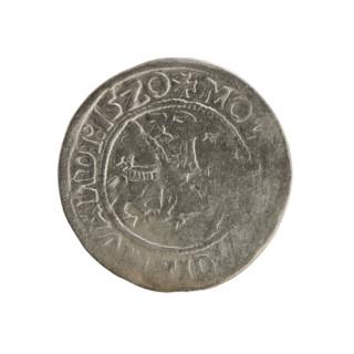 Lithuanian half-grosz, Sigismund I the Old (king of Poland; 1506–1548). Silver coin (half-grosz),