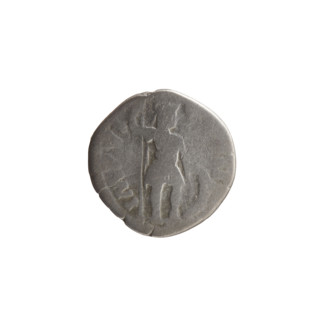 Denarius of Marcus Aurelius (121–180; Roman emperor 161–180). Obverse: Head of Marcus Aurelius with