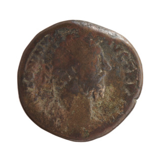sestertius, Marcus Aurelius (121–180; Roman emperor 161–180), issuer; bust of Marcus Aurelius in