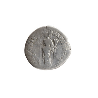 Denarius of Marcus Aurelius (121–180; Roman emperor 161–180), c. 175 CE. Obverse: Head of Marcus