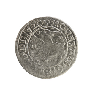 Lithuanian half-grosz, Sigismund I the Old (king of Poland; reign 1506–1548). Silver coin