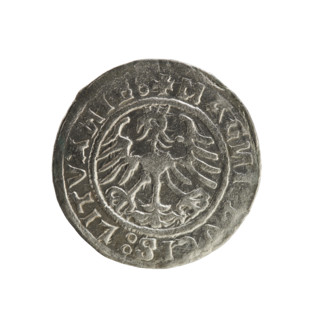 Lithuanian half-grosz, Sigismund I the Old (King of Poland, 1506–1548). Coin (Polish, Jagiellon