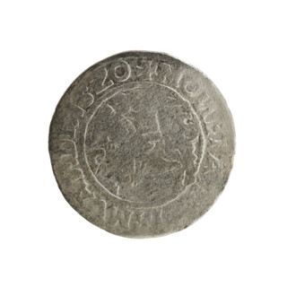 Lithuanian half-grosz, Sigismund I the Old (king of Poland; 1506–1548). Polish coin (Jagiellon