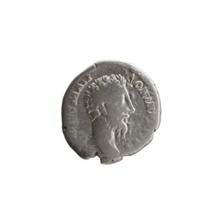 Denarius; issuer: Commodus (161–192) posthumously honoring Marcus Aurelius (121–180, emperor
