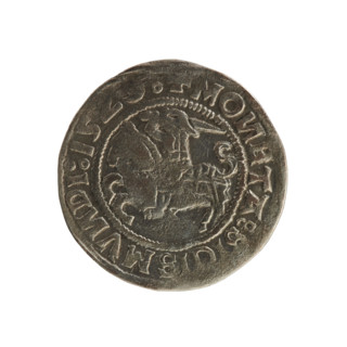 Lithuanian half-grosz, Sigismund I the Old (king of Poland; 1506–1548). Polish coin (Jagiellon