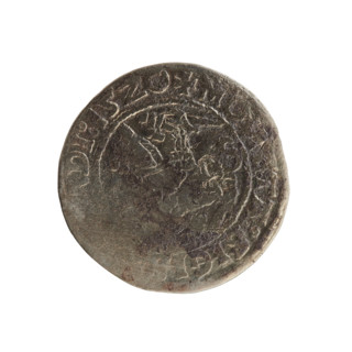 Lithuanian half-grosz, Sigismund I the Old (King of Poland; 1506–1548). Polish coin of the