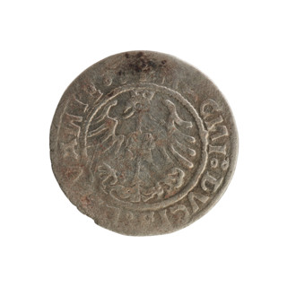 Lithuanian half-grosz, Sigismund I the Old (King of Poland; 1506–1548). Silver coin (half-grosz),
