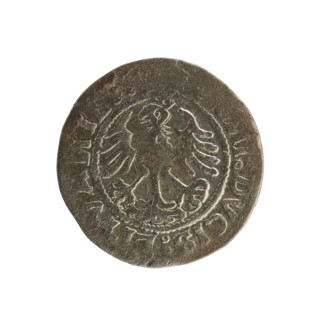 Lithuanian half-grosz, Sigismund I the Old (King of Poland; 1506–1548). Silver coin (half-grosz),