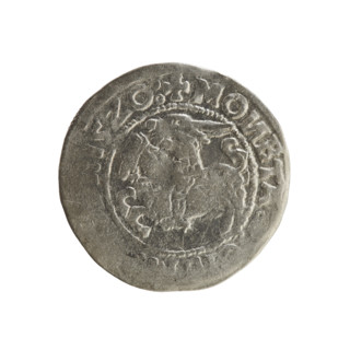 Lithuanian half-grosz, Sigismund I the Old (king of Poland; 1506–1548). Polish coin, Jagiellon