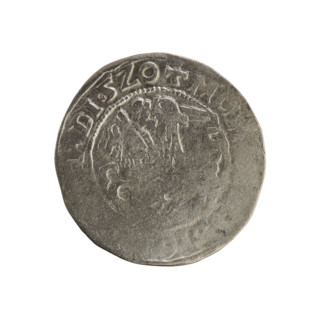 Lithuanian half-grosz, Sigismund I the Old (King of Poland; 1506–1548). Silver coin (half-grosz),