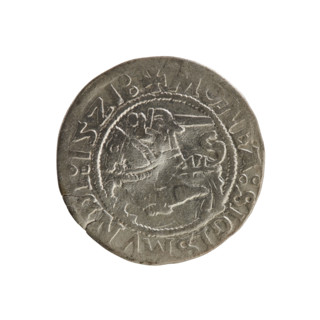 Lithuanian half-grosz, Sigismund I the Old (king of Poland; 1506–1548). Polish coin (Jagiellon