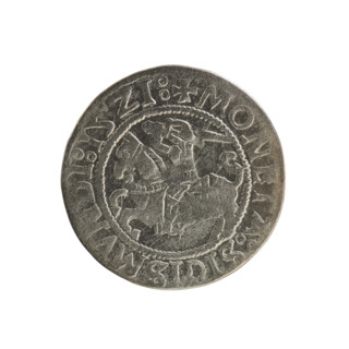 Lithuanian half-grosz, Sigismund I the Old (king of Poland; 1506–1548), 1521. Silver coin