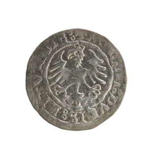 Lithuanian half-grosz, Sigismund I the Old (king of Poland; 1506–1548), 1521. Silver coin
