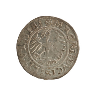 Lithuanian half-grosz of Sigismund I the Old (reigned as king of Poland 1506–1548), 1521. Silver