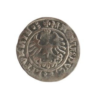 Lithuanian half-grosz, Sigismund I the Old (king of Poland; 1506–1548). Coin (half-grosz), 1521.