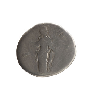 Denarius: obverse draped bust of Faustina the Younger facing right, inscribed FAVSTINAE AV - PII