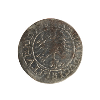 Lithuanian half-grosz, Sigismund I the Old (King of Poland, 1506–1548). Obverse: Pogon (Lithuanian