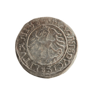 Lithuanian half-grosz, Sigismund I the Old (king of Poland; 1506–1548), 1521. Silver coin