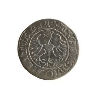Lithuanian half-grosz, Sigismund I the Old (king of Poland; 1506–1548). R8 (rarity). Polish coin of