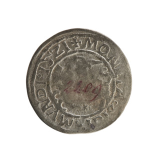 Lithuanian half-grosz, Sigismund I the Old (king of Poland; 1506–1548). R8 (rarity). Polish coin of