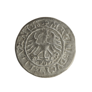 Lithuanian half-grosz, Sigismund I the Old (king of Poland; 1506–1548). R8 (rarity). Polish coin