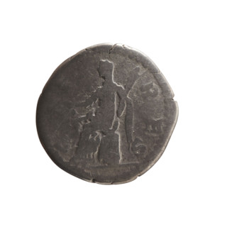 Denarius of Faustina the Younger (ca. 130–176; Roman empress 161–176) issued under Marcus Aurelius