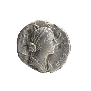 Denarius, Faustina the Younger (ca. 130–176; Roman empress 161–176); Marcus Aurelius (121–180;