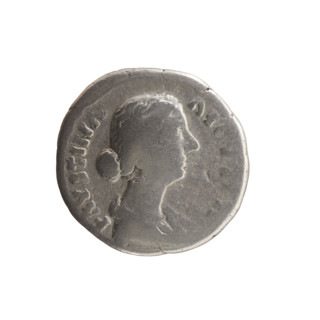 Denarius; Faustina the Younger (ca. 130–176; Roman empress 161–176), Marcus Aurelius (121–180;