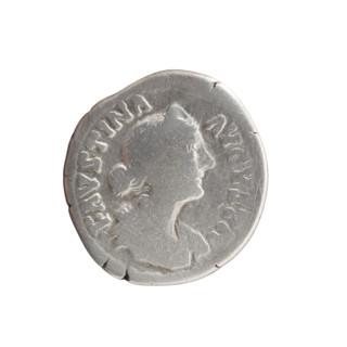 Denarius of Faustina the Younger (ca. 130–176; Roman empress 161–176), issuer Marcus Aurelius