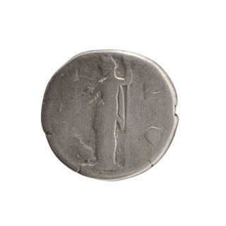 Denarius, Faustina the Younger (ca. 130–176; Roman empress 161–176), Marcus Aurelius (121–180;