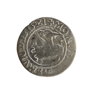 Lithuanian half-grosz, Sigismund I the Old (king of Poland; 1506–1548), 1521. Silver coin