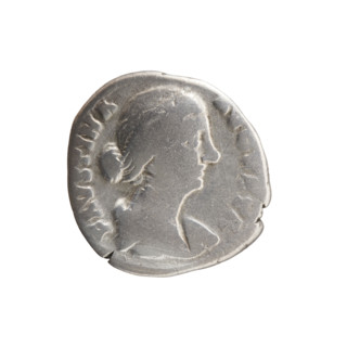 Denarius, Faustina the Younger (ca. 130–176; Roman empress 161–176), Marcus Aurelius (121–180;