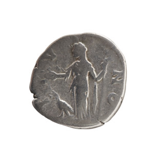 Denarius, Faustina the Younger (ca. 130–176; Roman empress 161–176); Marcus Aurelius (121–180;