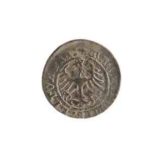 Lithuanian half-grosz, Sigismund I the Old (King of Poland; 1506–1548). Silver coin (half-grosz),