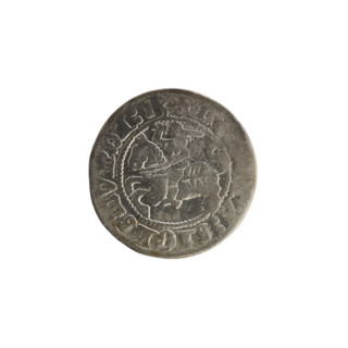 Lithuanian half-grosz, Sigismund I the Old (King of Poland; 1506–1548). Coin (1513). Obverse: Pogon