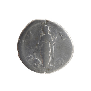 Denarius, ca. 161–176 CE. Bust of Faustina II in drapery facing right, inscription 'FAVSTINA