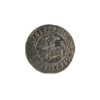 Lithuanian half-grosz, Sigismund I the Old (king of Poland; 1506–1548). Obv.: Pogon (Lithuanian