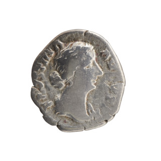Denarius of Faustina the Younger (ca. 130–176; Roman empress 161–176), issuer Marcus Aurelius