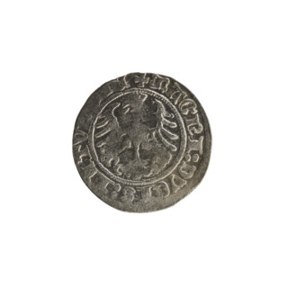 Lithuanian half-grosz, Sigismund I the Old (king of Poland; 1506–1548). R8 (rarity). Polish coin