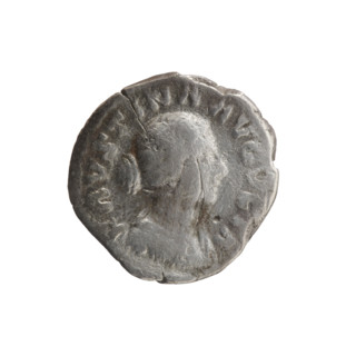 Denarius, Marcus Aurelius (121–180; Roman emperor 161–180), issuer; obverse: draped bust of