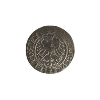 Lithuanian half-grosz, Sigismund I the Old (King of Poland; 1506–1548). Silver coin (half-grosz),