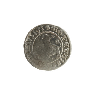 Lithuanian half-grosz, Sigismund I the Old (King of Poland; r. 1506–1548). 1513. Silver coin