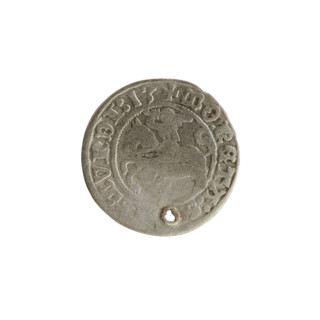 Lithuanian half-grosz, Sigismund I the Old (King of Poland; 1506–1548). Silver coin (1513).