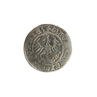 Lithuanian half-grosz, Sigismund I the Old (King of Poland, 1506–1548); 1513. Obverse: Pogon