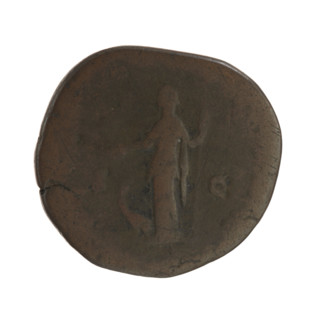 Sestertius of Faustina the Younger (ca. 130–176; Roman empress 161–176), Roman Empire (27 BC–476),
