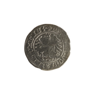 Lithuanian half-grosz, Sigismund I the Old (King of Poland; 1506–1548). Silver coin (1513).