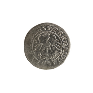 Lithuanian half-grosz, Sigismund I the Old (King of Poland; 1506–1548). Silver coin (half-grosz),